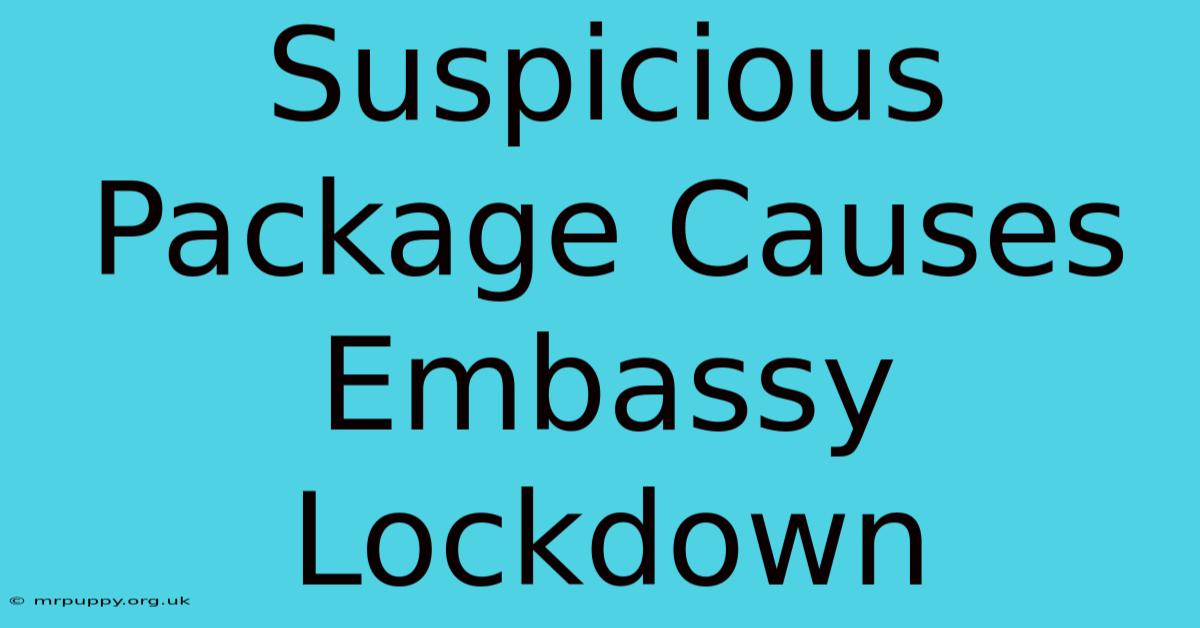 Suspicious Package Causes Embassy Lockdown