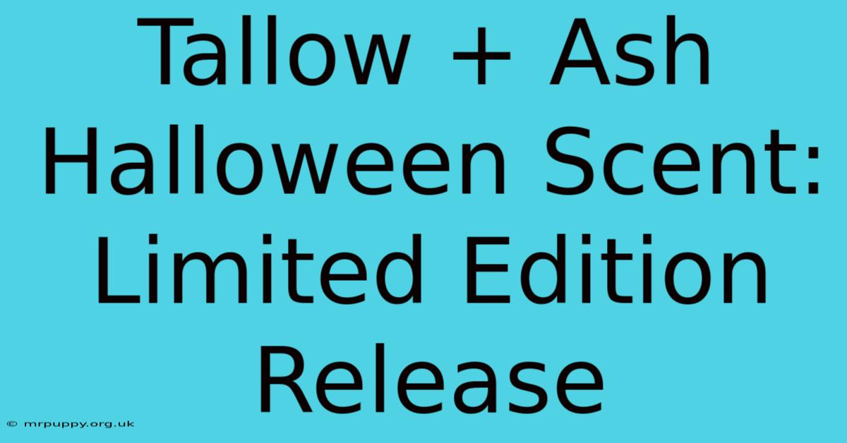 Tallow + Ash Halloween Scent: Limited Edition Release