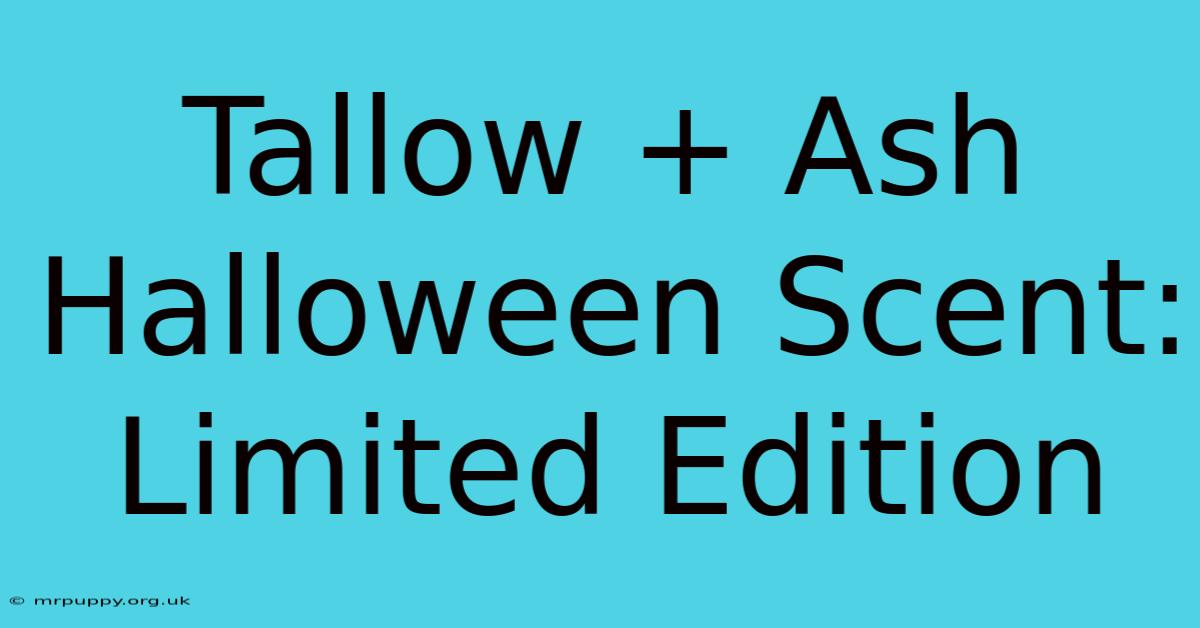 Tallow + Ash Halloween Scent: Limited Edition