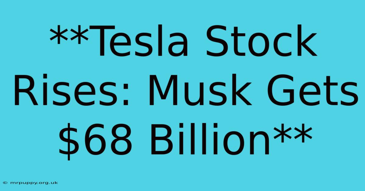 **Tesla Stock Rises: Musk Gets $68 Billion**