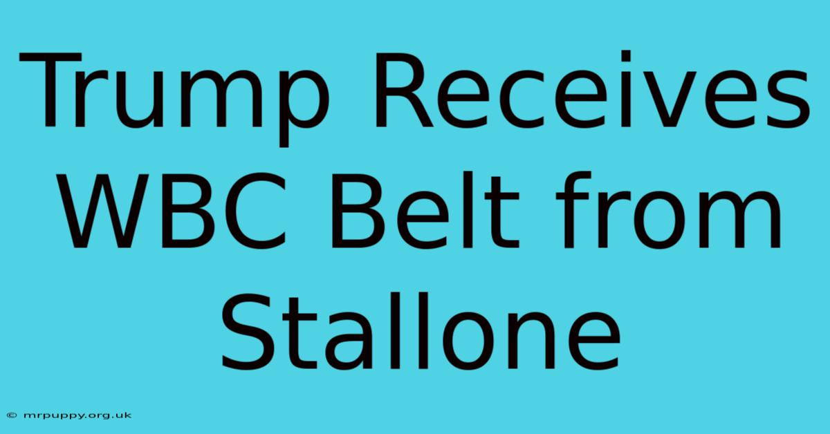 Trump Receives WBC Belt From Stallone