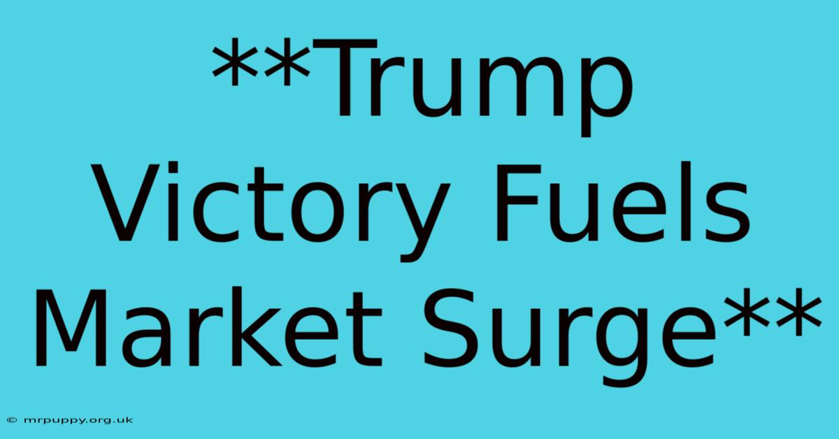 **Trump Victory Fuels Market Surge**