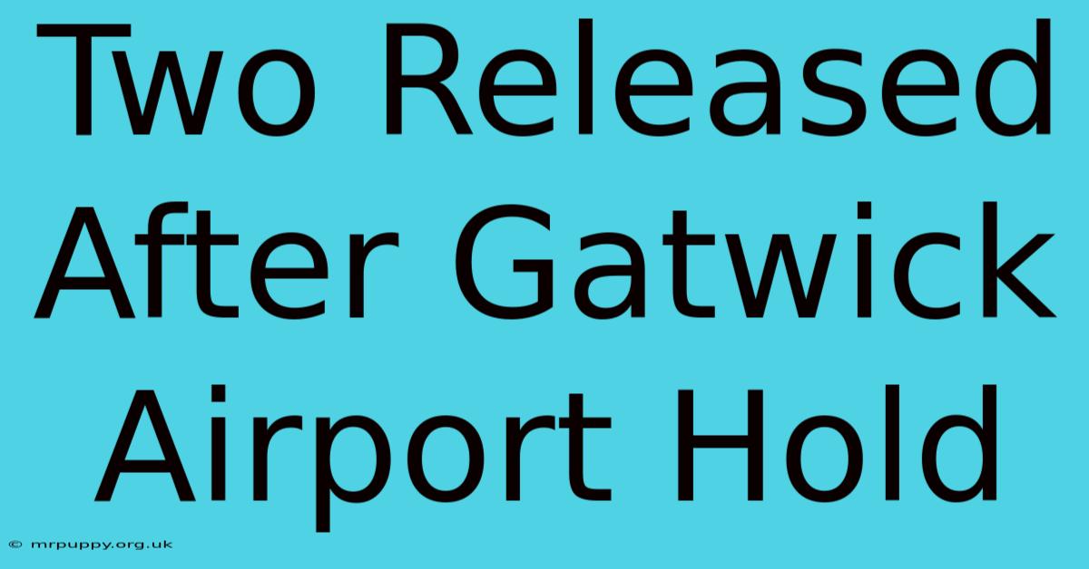 Two Released After Gatwick Airport Hold