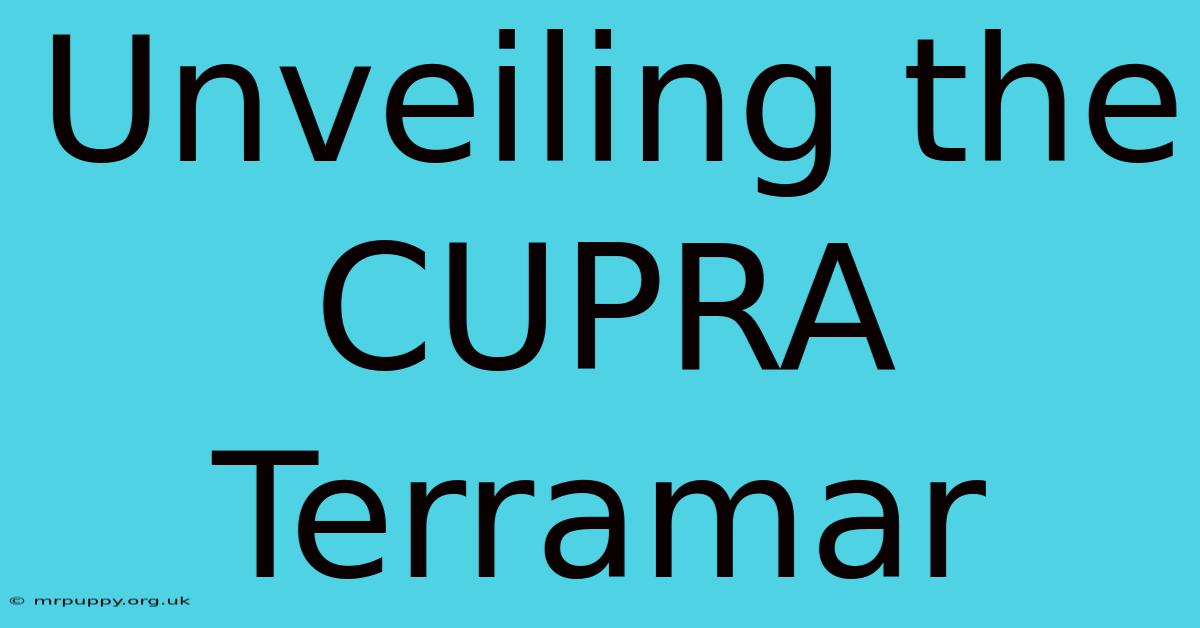 Unveiling The CUPRA Terramar