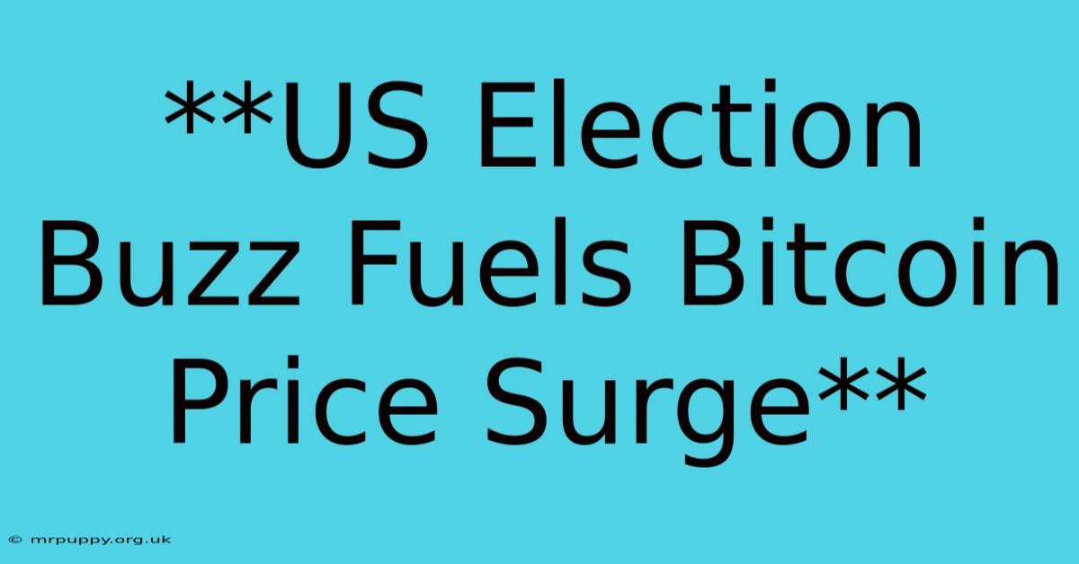 **US Election Buzz Fuels Bitcoin Price Surge** 