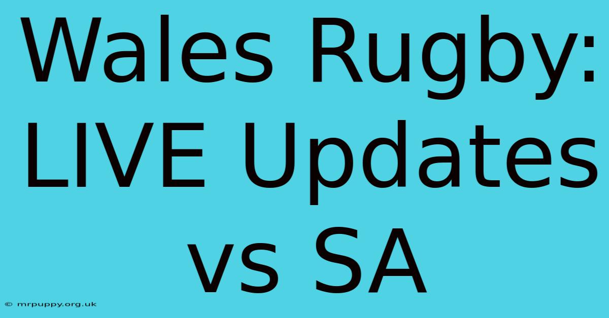 Wales Rugby: LIVE Updates Vs SA