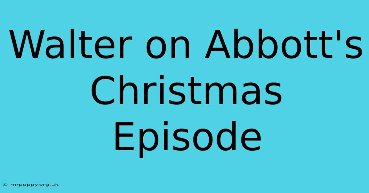 Walter On Abbott's Christmas Episode