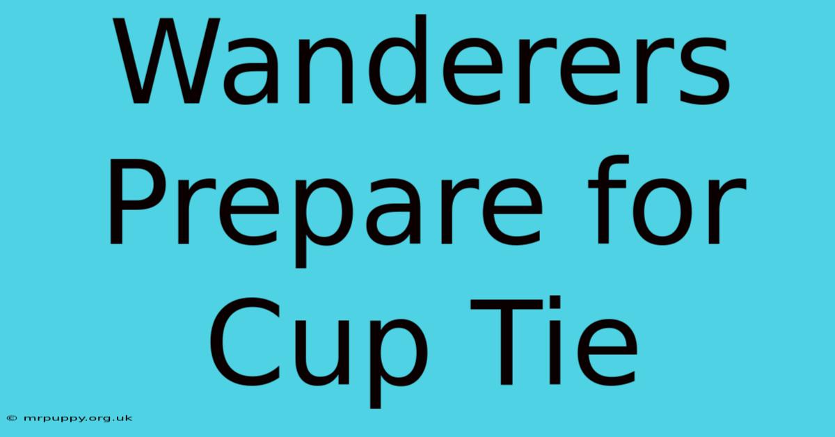 Wanderers Prepare For Cup Tie