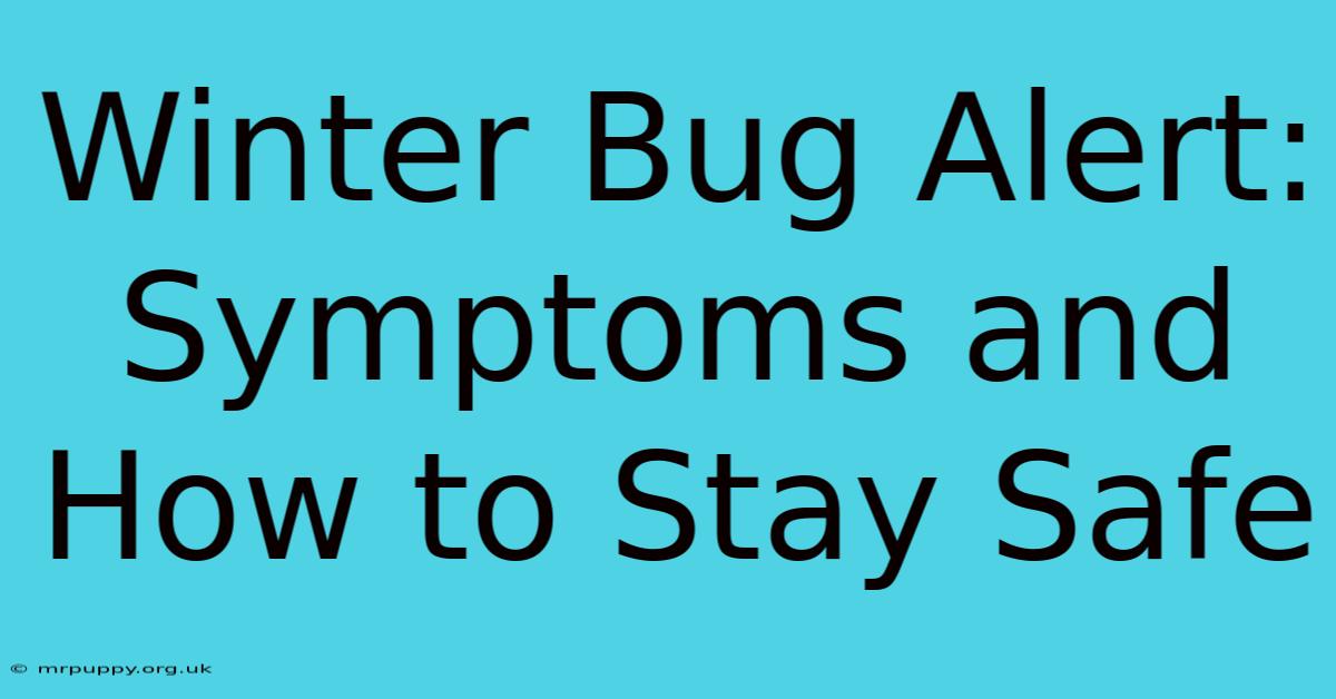 Winter Bug Alert: Symptoms And How To Stay Safe