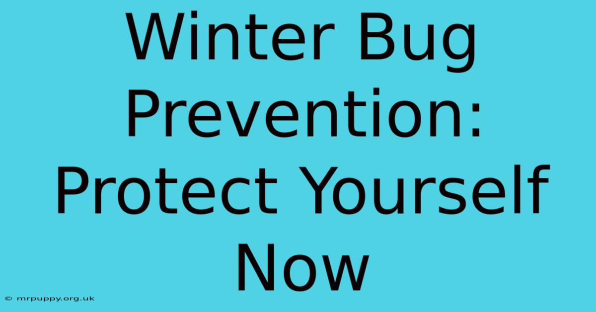 Winter Bug Prevention:  Protect Yourself Now