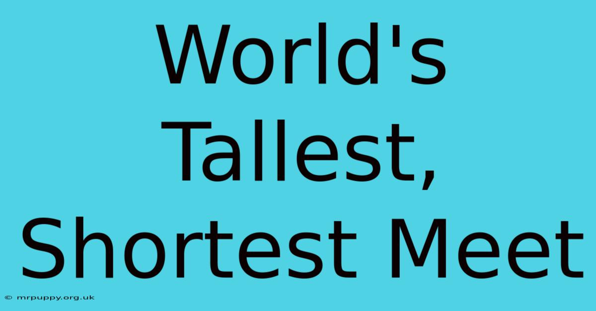 World's Tallest, Shortest Meet